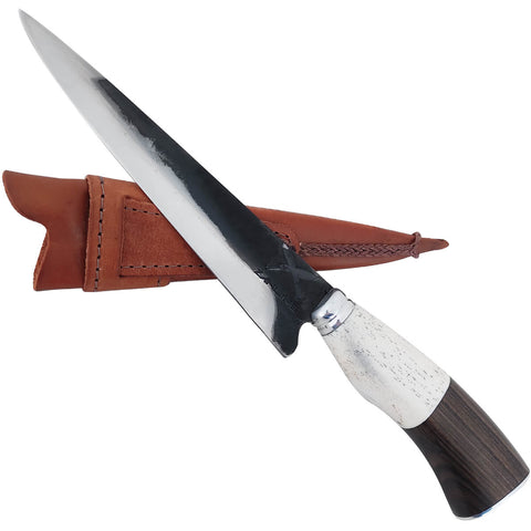 Faca Modelo Tesoura de Tosquia Antiga Zanline Artesanal 7' Aço Inox 420c Churrasco Cabos Sortidos