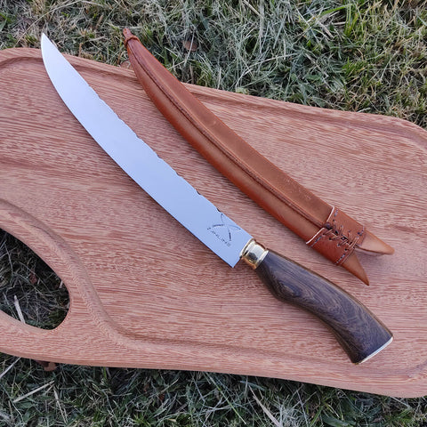 Faca Estilo Chef Nusret Gökçe 3mm Salt Bae Carne Churrasco Artesanal 10' Aço Inox 420c