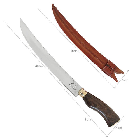 Faca Estilo Chef Nusret Gökçe 3mm Salt Bae Carne Churrasco Artesanal 10' Aço Inox 420c