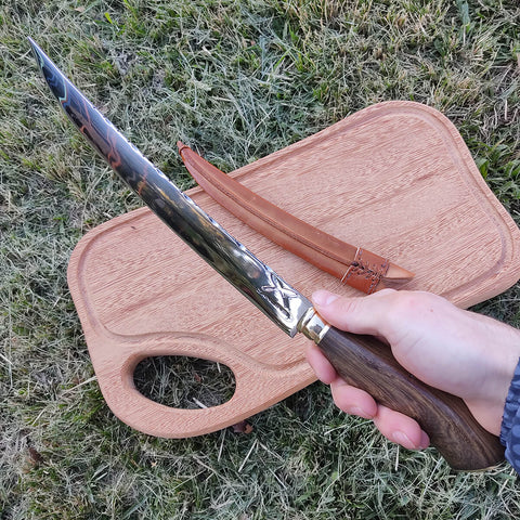 Faca Estilo Chef Nusret Gökçe 3mm Salt Bae Carne Churrasco Artesanal 10' Aço Inox 420c