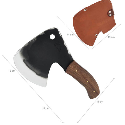 Machadinha Americana 5mm Artesanal Monobloco Cutelo Curvo Inox 420c Esportivo Camping