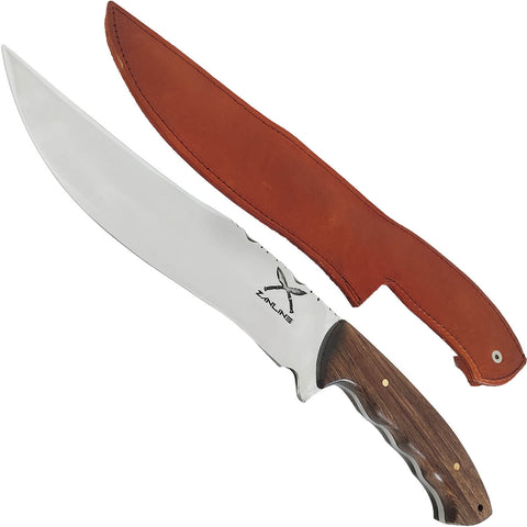 Faca Artesanal Jungle 9' Aço Inox 420c Monobloco 4mm Caça Javali Carne Churrasco