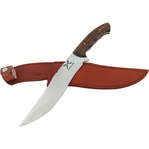 Faca Artesanal Jungle 9' Aço Inox 420c Monobloco 4mm Caça Javali Carne Churrasco