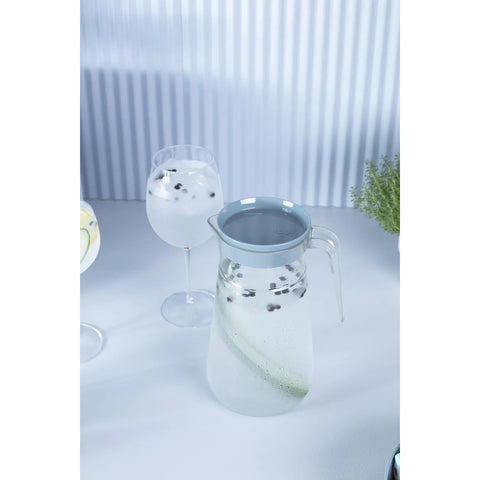 Jarra De Plástico Com Tampa 1,8L Jarra De Suco E Água Azul Glacial OU