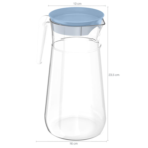 Jarra De Plástico Com Tampa 1,8L Jarra De Suco E Água Azul Glacial OU