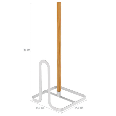 Kit Suporte Porta Utensílios De Cozinha E Porta Papel Toalha De Mesa Branco Yoi