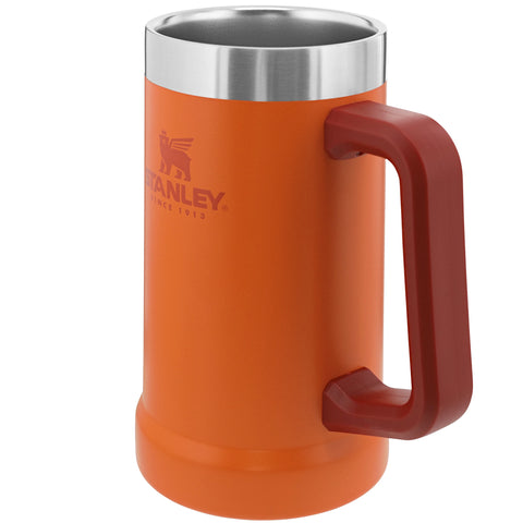 Caneca Térmica Para Cerveja Chopp Caneca Stanley 709ml Aço Inox Laranja