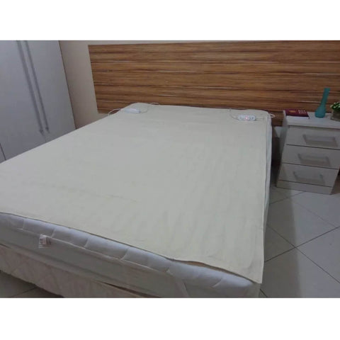 Lençol Térmico Queen Size Elétrico Luxo Algodão Inverno 220 Volts
