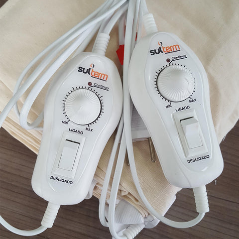 Lençol Térmico Queen Size Elétrico Luxo Algodão Inverno 220 Volts