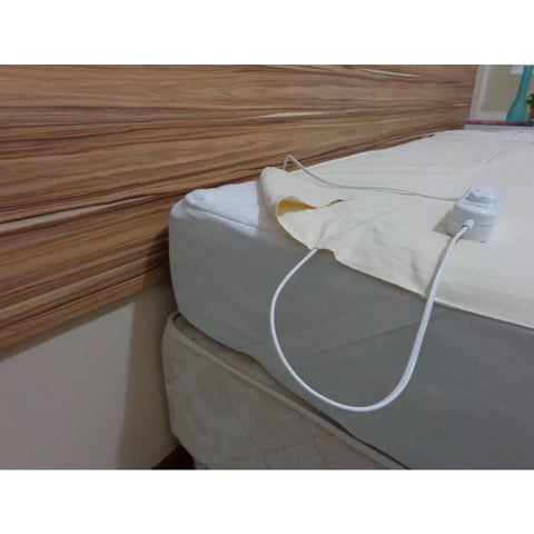 Lençol Térmico Queen Size Elétrico Luxo Algodão Inverno 220 Volts