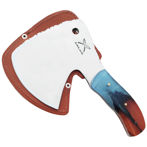 Machadinho Polido Americano 5mm Artesanal Esportivo Caçada Cutelo Curvo Híbrido Madeira