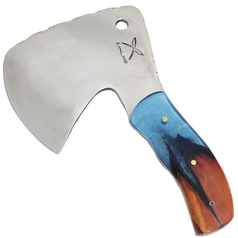 Machadinho Polido Americano 5mm Artesanal Esportivo Caçada Cutelo Curvo Híbrido Madeira