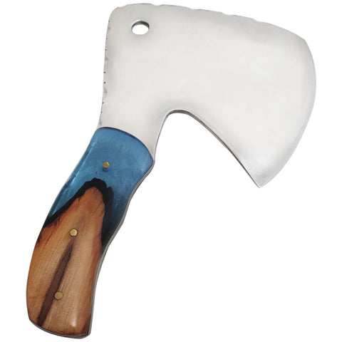 Machadinho Polido Americano 5mm Artesanal Esportivo Caçada Cutelo Curvo Híbrido Madeira