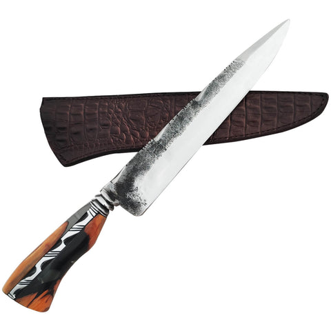 Faca Forjada Full Tang 10" Aço Carbono 1070 Cabo Invertido Híbrido Zanline