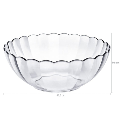 Tigela Saladeira Redonda Grande 3 Litros Tigela Bowl De Vidro Bella Marinex