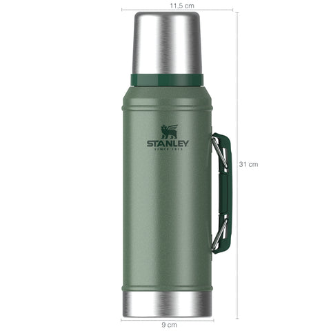 Térmica Stanley Verde Hammertone 950ml Garrafa Térmica Inox Com Alça E Rolha De Precisão