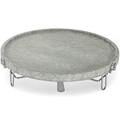 Racleteira 38cm Raclette Grill Com Pedra Sabão Suporte E Queimador Forma