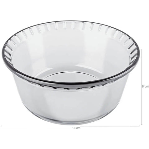 Kit 3 Formas para Suflê Assadeiras Redondas Pequenas 1,4 Litros de Vidro Linha Original Marinex
