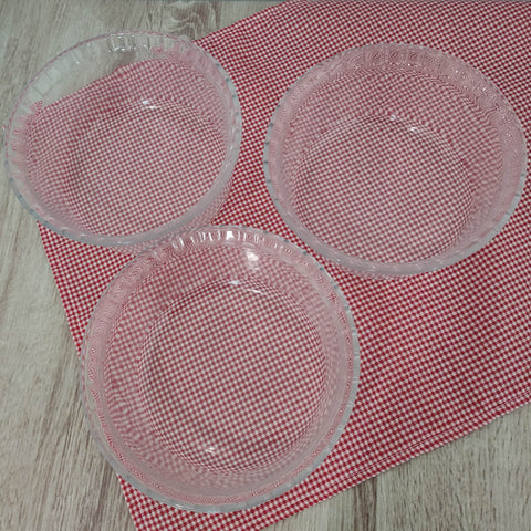 Kit 3 Formas para Suflê Assadeiras Redondas Pequenas 1,4 Litros de Vidro Linha Original Marinex