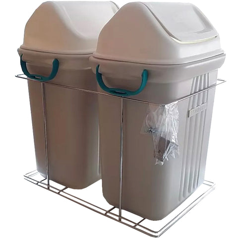 Lixeira de Cozinha Dupla 19L Deslizante Corrediças Telescópicas de Embutir no Armário Schmitt