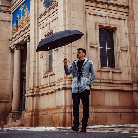 Guarda Chuva Automático Invertido Sombrinha De Bolsa Fazzoletti Preto