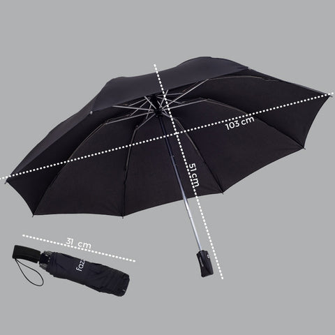 Guarda Chuva Automático Invertido Sombrinha De Bolsa Fazzoletti Preto