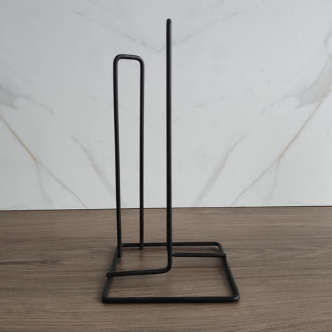 Suporte Organizador Porta Papel Toalha Aramado Preto de Mesa Stolf
