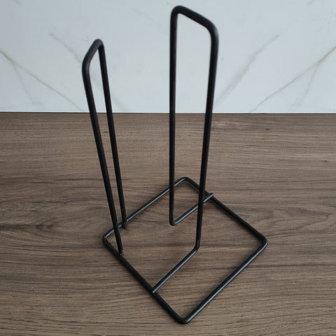 Suporte Organizador Porta Papel Toalha  Aramado Preto de Mesa Stolf