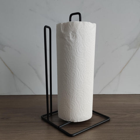 Suporte Organizador Porta Papel Toalha Aramado Preto de Mesa Stolf