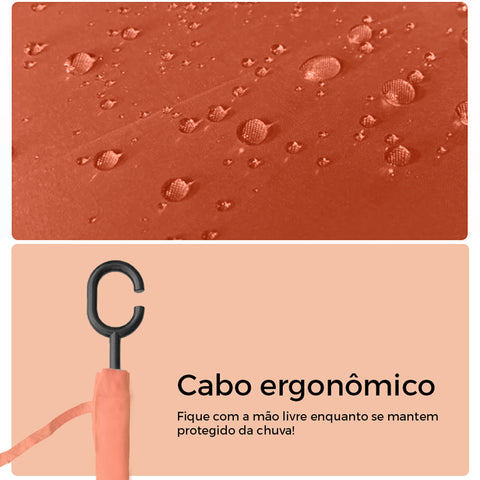 Guarda Chuva Automático Cellulare Sombrinha Longa Fazzoletti Coral