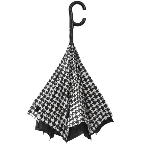 Guarda Chuva Invertido Automático Sombrinha Longa Cellulare Fazzoletti Pied Poule