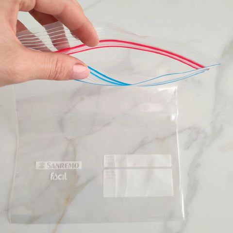 30 Sacos Plásticos Para Alimentos 1L Sacos Herméticos Zip Lock Com Fecho Duplo Sanremo