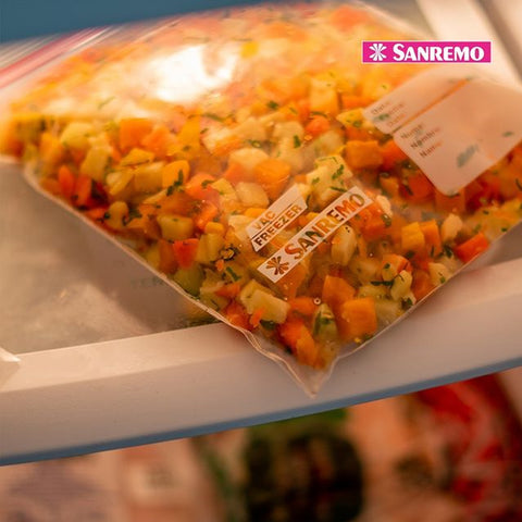 8 Sacos Plásticos Transparentes Para Alimentos 3L Sacos Herméticos Zip Lock Sanremo