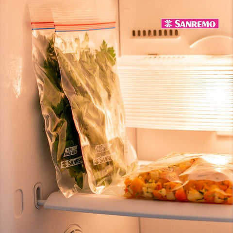 8 Sacos Plásticos Transparentes Para Alimentos 3L Sacos Herméticos Zip Lock Sanremo