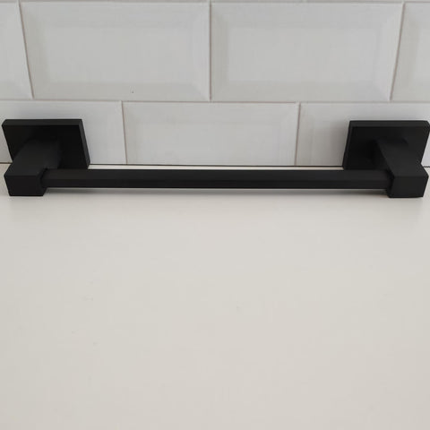 Porta Toalha De Rosto Para Parede Toalheiro Para Banheiro Lavabo Quadrado Black Matte