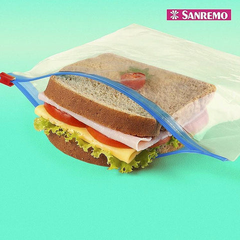 24 Sacos Herméticos Transparentes Abre Fecha 1L Saquinhos Plásticos Para Alimentos Sanremo