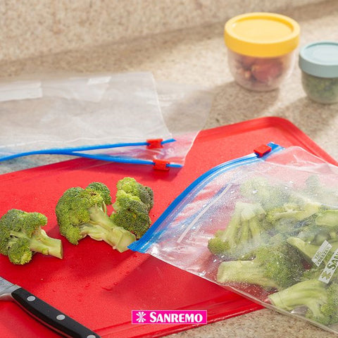 24 Sacos Herméticos Transparentes Abre Fecha 1L Saquinhos Plásticos Para Alimentos Sanremo