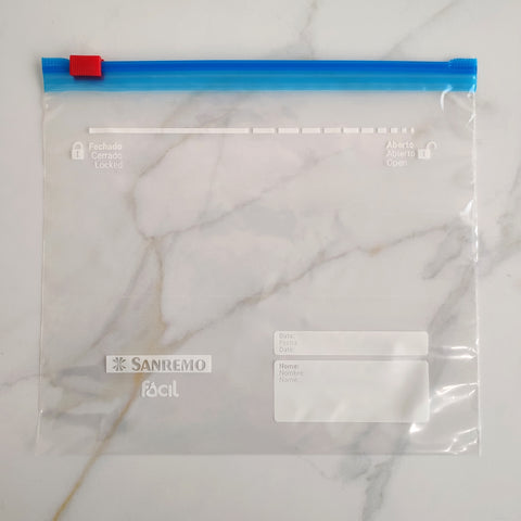 24 Sacos Herméticos Transparentes Abre Fecha 1L Saquinhos Plásticos Para Alimentos Sanremo