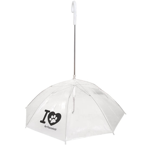 Guarda Chuva Pet Cachorro Capa de Chuva para Cães com Guia Transparente Fazzoletti