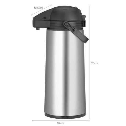Garrafa Térmica Aço Inox 1,9L Bomba De Pressão Quente Fria Expressar Sanremo