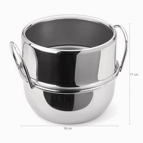 Balde de Gelo para Garrafas Champanheira Inox 4L com Alça Forma Inox