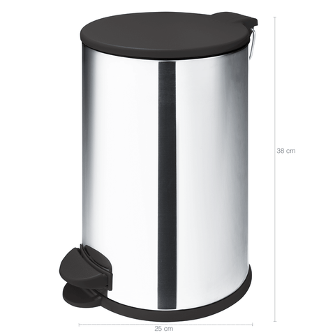 Lixeira Com Pedal 12 L De Aço Inox Com Balde Interno Removível Martinazzo