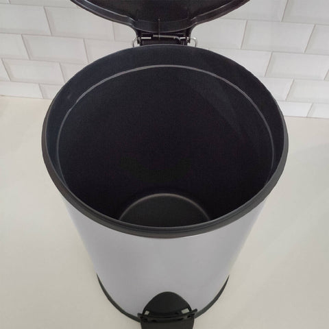 Lixeira Com Pedal 12 L De Aço Inox Com Balde Interno Removível Martinazzo