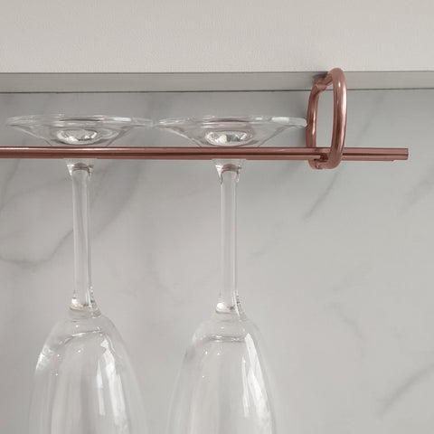 Conjunto 10 Organizadores Suportes De Taças 42cm Porta Taças Retos Rose Gold