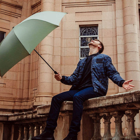 Guarda Chuva Automático Invertido Sombrinha De Bolsa Fazzoletti Verde Militar