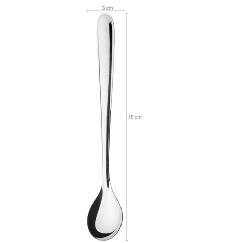 Colher Para Mexer Suco 12 Peças Moniz Conjunto De Colheres 18cm De Aço Inox Simonaggio