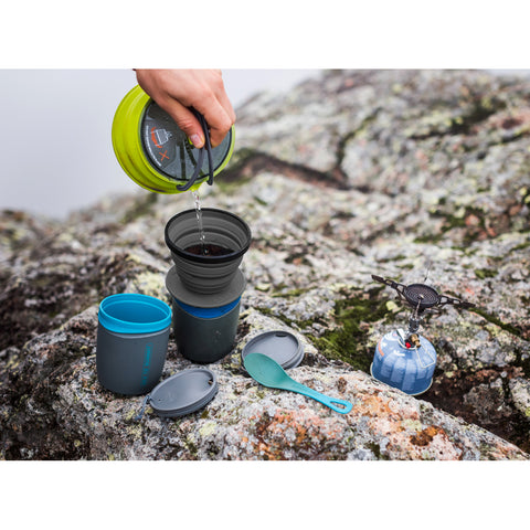 Coador De Café Retrátil X-Brew Sea To Summit Filtro Inox Reutilizável Para Camping Trilha Cinza