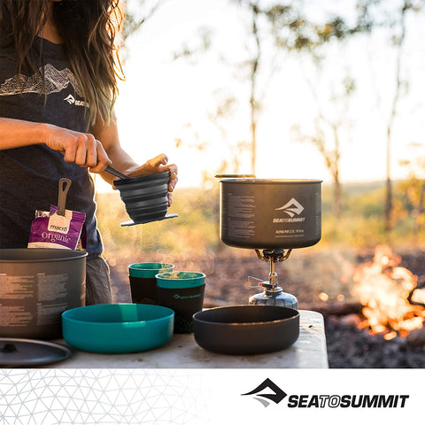 Coador De Café Retrátil X-Brew Sea To Summit Filtro Inox Reutilizável Para Camping Trilha Cinza