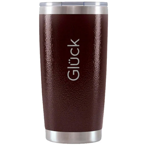 Copo Térmico Glück 591ml Aço Inox Copo Para Cerveja Café Com Tampa Abre Fecha Hammer Tobacco