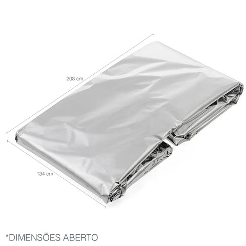 Kit 2 Sacos Térmicos Para Camping 135x208cm Coleman Cobertores De Emergência Aluminizados